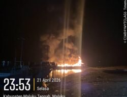 Polisi Selidiki Kebakaran KM Express Bahari 9B di Pelabuhan Haria