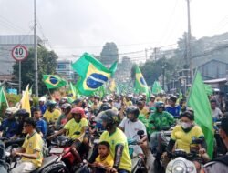 Polisi Adang Konvoi Pendukung Brasil di Batu Merah